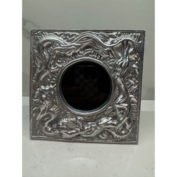 Vintage Silver/Gilt Metal Old Finish Dragon Picture Frame Circa 1900-1910 - Picture 2 of 6